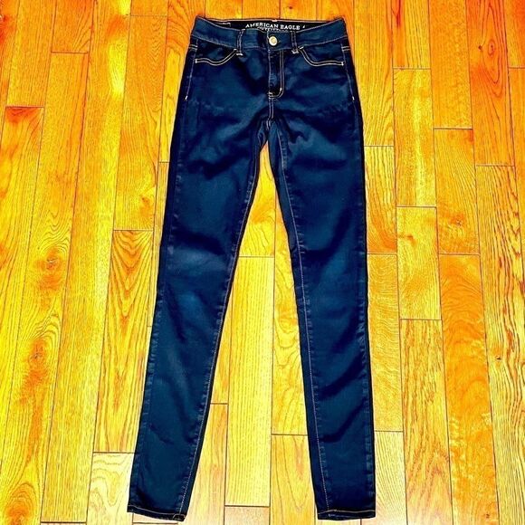 AMERICAN EAGLE HI-RISE JEGGING SUPERX2 STRETCH S-2 - Picture 1 of 5